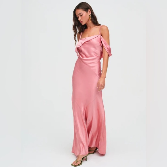NWT For Love & Lemons Jewel Maxi Dress / Mauve Pink / Size XS - Picture 4 of 9